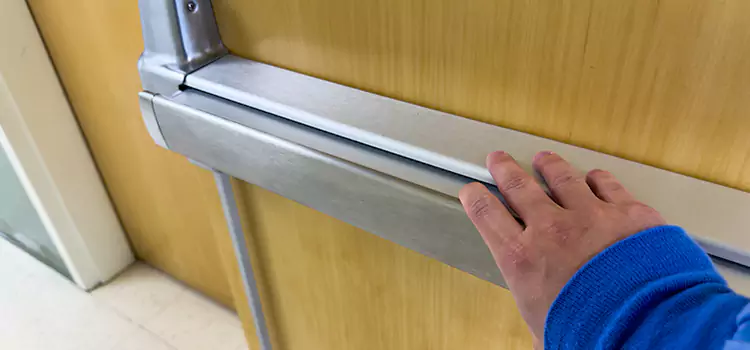 Installing a Push Bar on a Door Burke